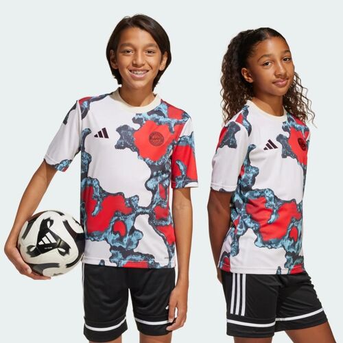 Maillot D'Échauffement Fc Bayern 24/25 Enfants Adidas - Red / Team Power Red 2 / Light Aqua / Linen - 13-14a