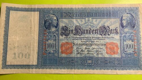 Billet Allemagne 100 Mark 1910
