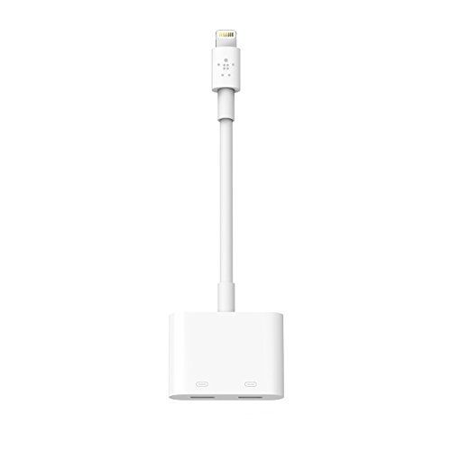 Belkin Adaptateur Lightning RockStar? audio + recharge (adaptateur Lightning audio / adaptateur de recharge pour iPhone XS, iPhone XS Max, iPhone XR, iPhone X, iPhone 8 / 8 Plus, etc.)