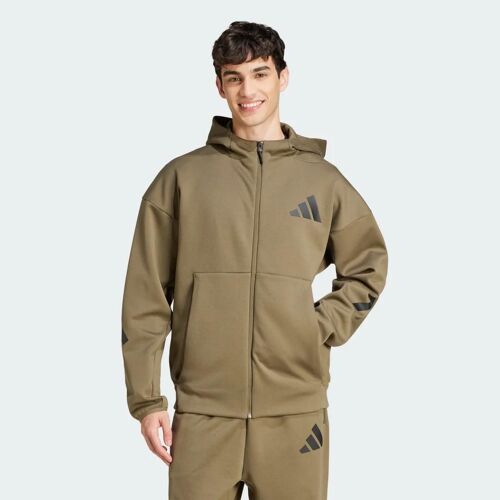 Nouvelle Veste De Survêtement À Capuche Entièrement Zippée Z.N.E. Adidas - Olive Strata - S
