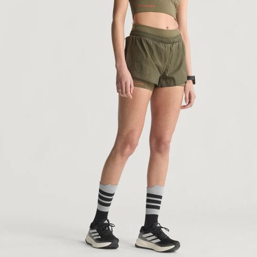 Short De Running 2 En 1 Adi365 H.Koumori Adidas - Olive Strata - Xs