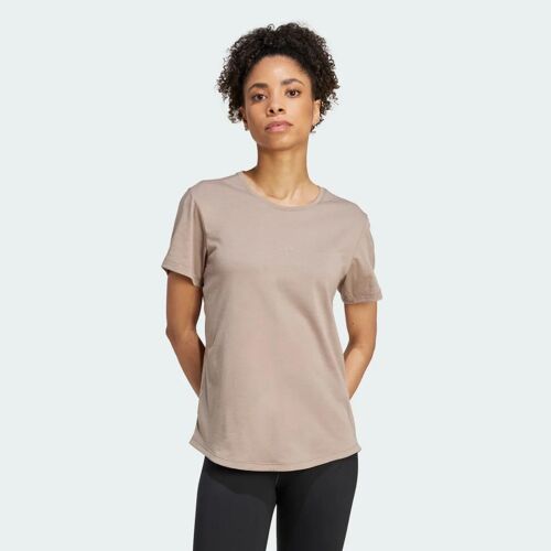 T-Shirt De Yoga Essentials Adidas - Chalky Brown - Xs