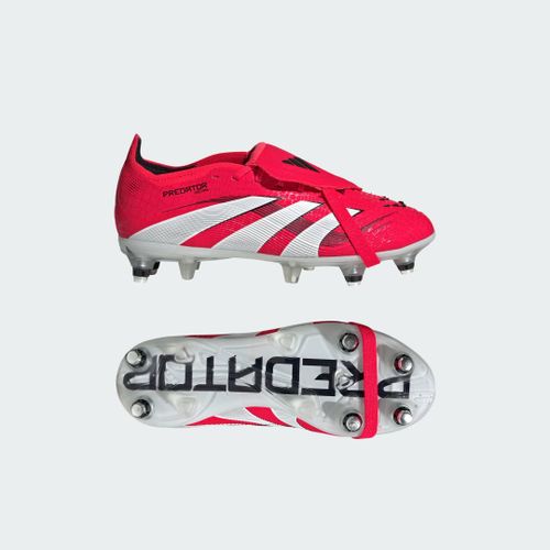 Chaussures De Football Languette Rabattue Predator Elite Terrain Gras Enfants Adidas Lucid Red Cloud White Core Black