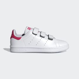 Chaussures Stan Smith Fermeture Confortable Enfants Adidas Cloud White Cloud White Bold Pink