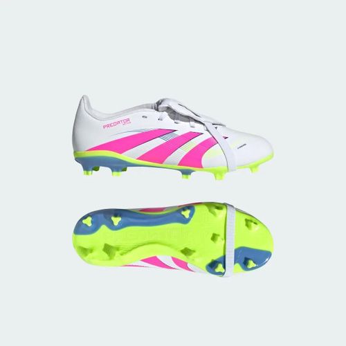 Chaussures De Football Languette Rabattue Predator League Terrain Souple Enfants Adidas Cloud White Lucid Pink Lucid Lemon
