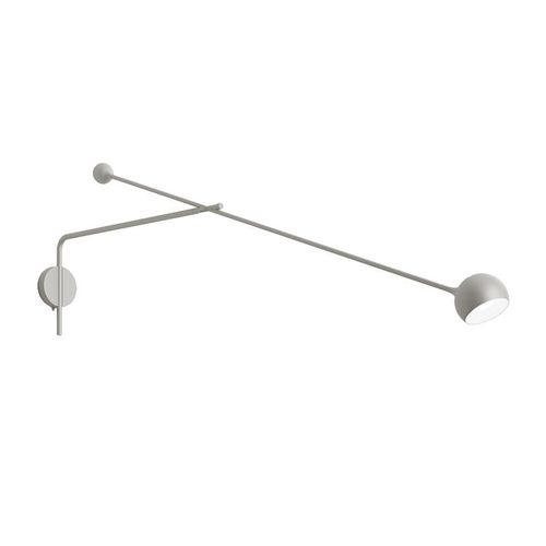 Artemide Lampe Murale Avec Bras Ixa Wall L (Blanc / Gris - Aluminium, Acier Et Technopolymère)
