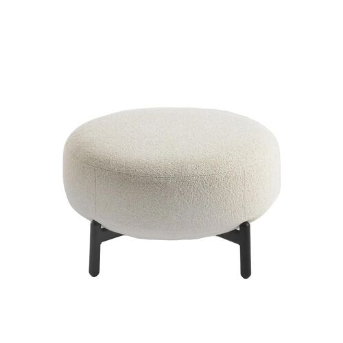 KARTELL pouf repose-pieds LUNAM tissu ORSETTO (Blanc - Acier verni et tissu)