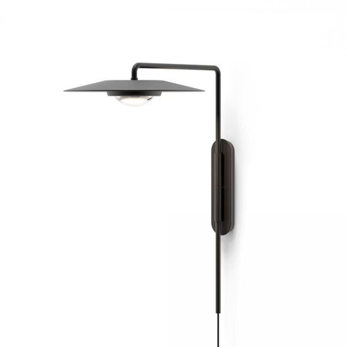 Luceplan Lampe Murale Applique Koinè (2700k - Verre Et Aluminium Noir Mat)