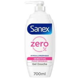 Gel Douche Zéro Hypoallergénique Sensitive Peaux Sensibles Pompe Sanex 700m 