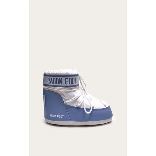 Moon Boot Bottes Basses Grises Et Blanches Icon Gris