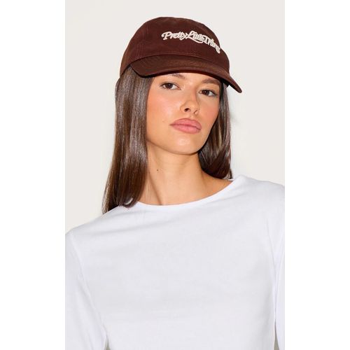 Casquette Chocolat À Broderie ""Prettylittlething"" Crème, Chocolat