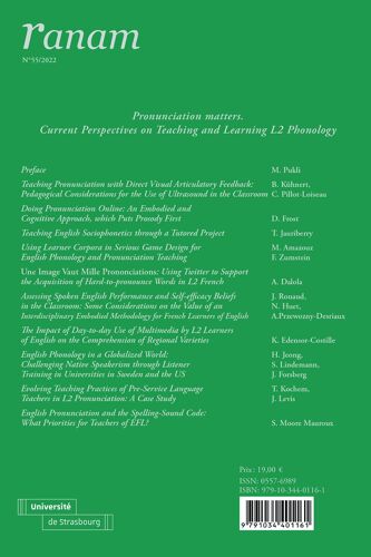 Pronunciation Matters - Current Perspectives On Teaching And Learning L2 Phonology
