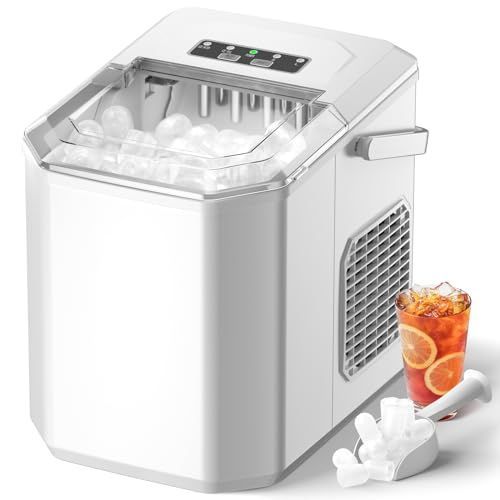 Acmeenjoy Machine à glaçons, 12 kg / 24 Hours Ice Cube Maker, Professional Ice Maker 1.5 L- 6-13 Minutes Production Time
