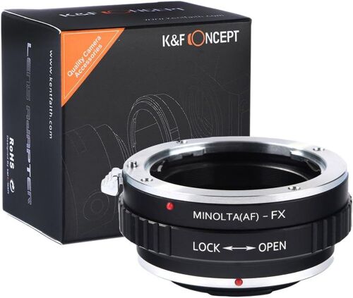 Bague D'Adaptation Pour Objectif Minolta (Af) À Caméra Fx Adaptateur Lentille Fait De Laiton Et D'Aluminium Solide Précis Noir[GOP6254846]