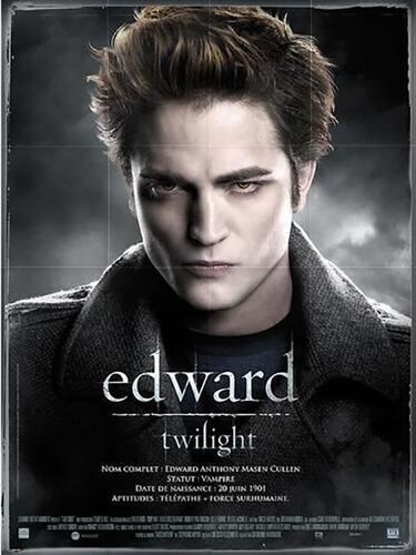 Twilight - Chapitre 1: Fascination /Twilight- Véritable Pré-Affiche De Cinéma Pliée - Format 120x160 - De Catherine Hardwicke Avec Kristen Stewart, Robert Pattinson, Billy Burke, Taylor Lautner - 2009