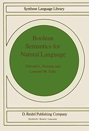Boolean Semantics For Natural Language