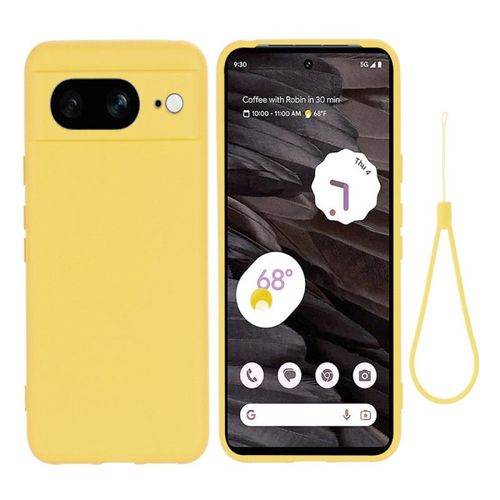 Coque Google Pixel 8 Silicone Liquide avec Lanière