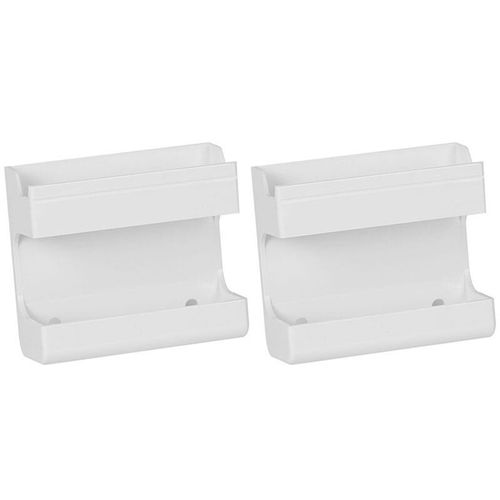 Boîte de rangement arina pour télécommande de climatiseur TV,sans poinçon,montage mural,chargement de téléphone portable,finition S6 - Type 2pca white