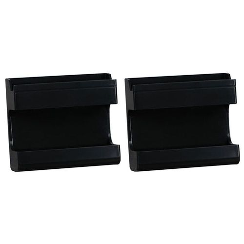 Boîte de rangement arina pour télécommande de climatiseur TV,sans poinçon,montage mural,chargement de téléphone portable,finition S6 - Type 2pcs balck