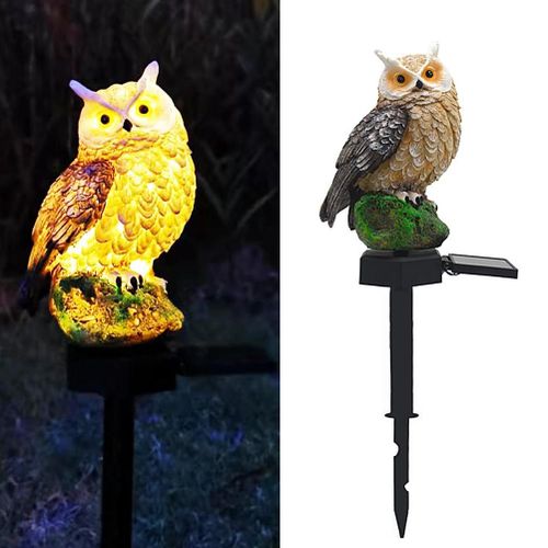 Lampes Solaires Led En Forme De Hibou, ImperméAbles, DéCoration De Jardin Avec Piquet, Pour Cour ExtéRieure, Chemin, Patio ExtéRieur, DéCoration De Pelouse