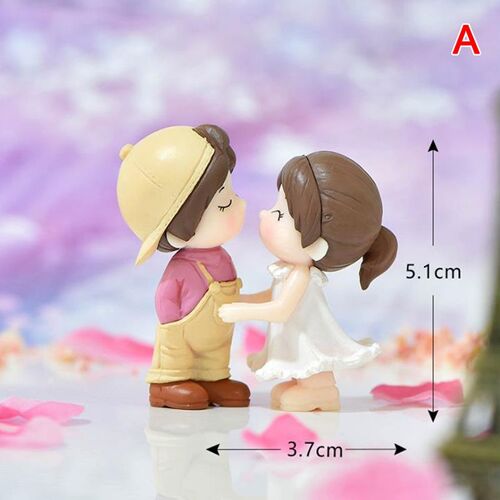 1 Paire De Figurines De Couple Amoureux, Princesse Miniature, Décoration De Bureau, Maison, Personnes, Modèle Garçon Et Fille, Gnome Féerique, Cadeau De Saint Valentin