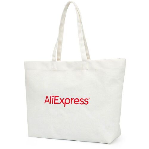 Grand sac à main en coton pour femmes, fourre-tout en toile blanche, réutilisable, pliable, pour le Shopping