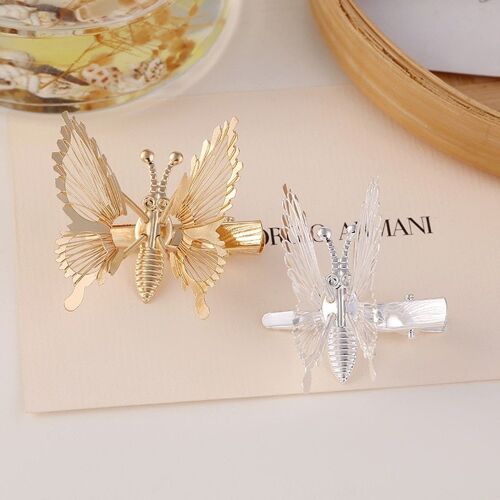 Pinces À Cheveux Papillon En Métal, 2 Pièces, Mode Coréenne, Jolie Barrette Pour Fille, Épingles De Dessin Animé, Accessoires Pour Cheveux, Ornements 