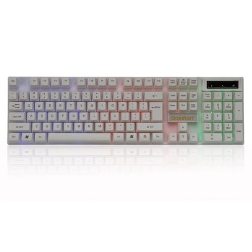 Capuchons de touches de pc de bureau, offre spéciale, LED, sensation mécanique, clavier, pc portable, noir, suspension, port usb