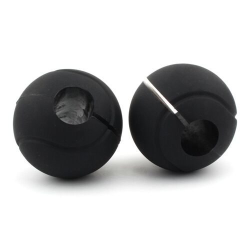Blocs De Protection Pare-Chocs De Moto, 2 Pièces, Anti-Chute, Protecteur En Caoutchouc Noir, Adapté Pour 24-32mm