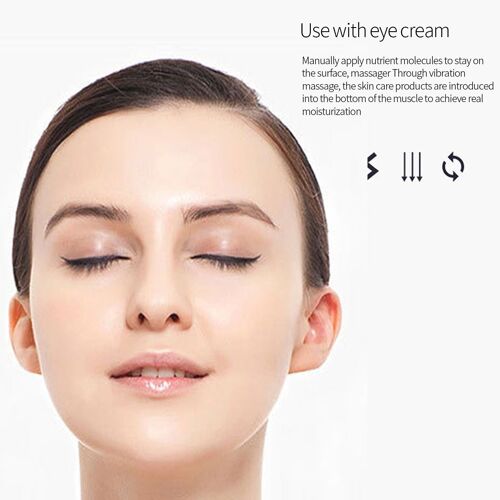 Instrument De Beauté Pour Les Yeux Et Le Visage, Vibration Pour Massage, Crème, Élimine Les Ridules, Bague Noire, Appareil Importé 