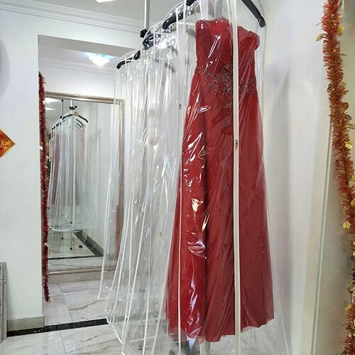 Sac de rangement pour robe, en PVC Transparent, r¿¿sistant ¿¿ l'eau, pour robe de mari¿¿e, housse anti-poussi¿¿re, pour v¿ºtements, 160x70x30cm, 1 pi¿¿ce