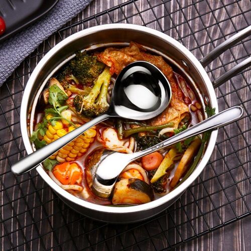 Cuillère À Soupe En Acier Inoxydable 304, 5 Pièces, Cuillère À Riz, Ensemble De Vaisselle, Ustensiles De Cuisine