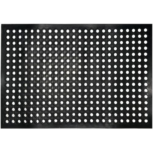 Tapis De Sol En Caoutchouc Anti-Fatigue,61 X 91,4 Cm,Antidérapant,Tapis De Drainage Pour Intérieur Et Extérieur,Zone Humide,Entrée De Piscine,Jardin,Noir