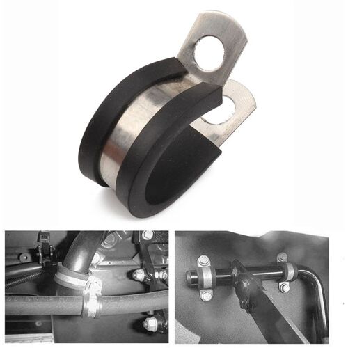 Serre-Câble En Acier Inoxydable 1.75 "", 40 Pièces/Lot, Support De Tube De Serrage Isolé En Caoutchouc Pour L'installation De Tuyaux