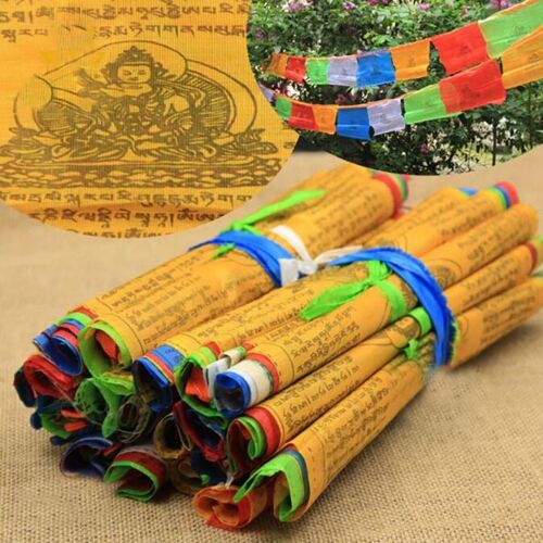 Drapeau religieux tib¿¿tain 5 m¿¿tres, 20 pi¿¿ces, fournitures bouddhistes, impression couleur, drapeau de pri¿¿re, banni¿¿re de jardin, vente en gros
