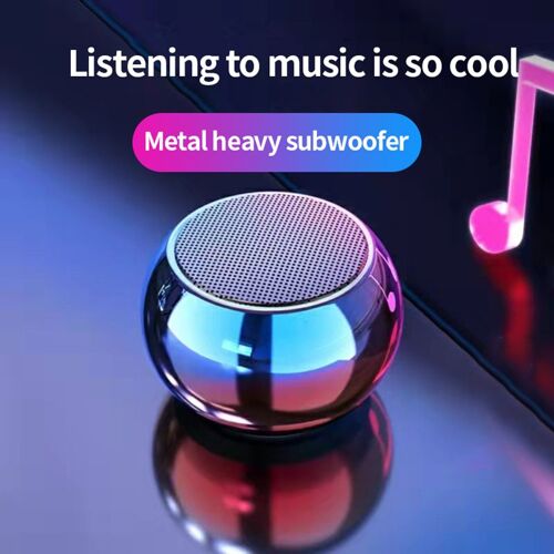 Haut-parleur sans fil Bluetooth, petit pistolet en acier portable, caisson de basses lourd en métal, mini haut-parleur Bluetooth d'extérieur