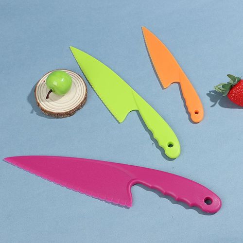 Ensemble De Couteaux De Cuisine Pour Gâteaux, 3 Pièces/Ensemble, Couteaux De Service En Plastique Pour Gâteaux, Laitue, Salade, Fruits, Pain, Couteaux De Cuisine