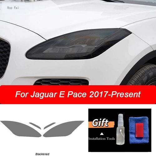 Film De Protection Transparent Pour Phares De Voiture, Autocollant Tpu Noir Pour Jaguar E Pace X540 2017 2018 2019 2020 Accessoires