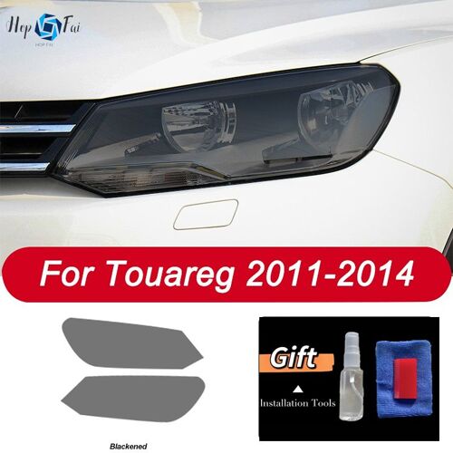 Film De Protection Pour Phares De Voiture, 2 Pièces, Restauration Transparente, En Tpu Noir, Autocollant Pour Olkswagen Vw Touareg 7p Cr 2011-On, Accessoires