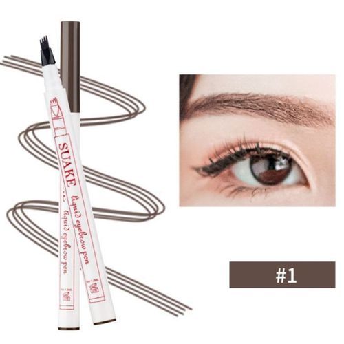 Stylo À Encre De Tatouage 3d Pour Sourcils, Pointe De Fourchette, Crayon De Maquillage Liquide, Étanche, Longue Durée, 4 Couleurs Naturelles 