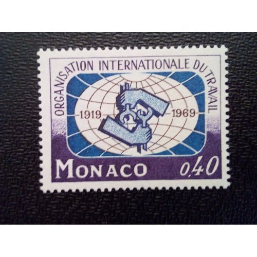 Timbre Monaco Yt 806 Organisation Internationale Du Travail (Oit), 50 Ans 1969 ( 101012 )