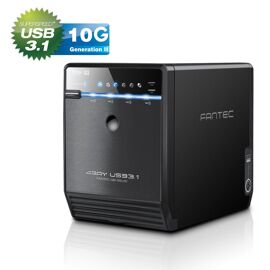 FANTEC QB-35U31 Boîtier pour le montage de 4 disques durs de 3.5"" (8.89 cm). port USB 3.1- transfert de données 10 Go/s- ventilat
