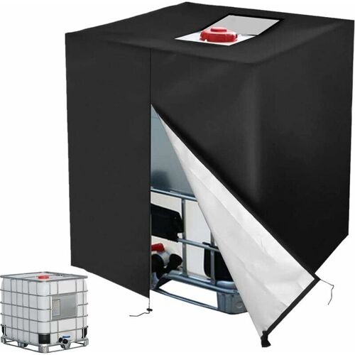 Bache De Protection,Bache Pour Cuve 1000 L, Bache De Protection Solaire Pour Reservoir D'eau De Pluie Ibc, Anti-Poussiere Anti-Uv, Housse De Protection, Bache De Protection, (116 X 100 X 120 Goodnice