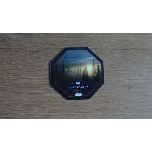 Star Wars Cosmic Shells . Carte Jeton 42 Coruscant