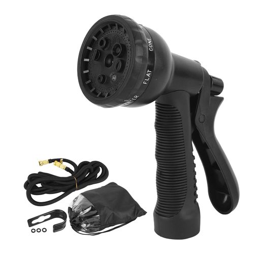 Tuyau d'arrosage extensible avec pulvérisateur 49,2 pieds TPE, ensemble de buses de tuyau d'arrosage Flexible rétractable automatiquement pour voiture de parc