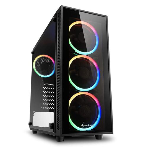 Boitier PC Moyen Tour ATX Sharkoon TG4 RGB avec panneaux vitrés - Noir