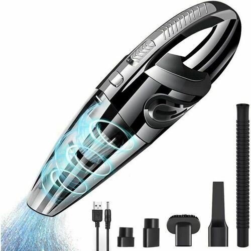 Aspirateur a cendre,Aspirateur a Main sans Fil Puissant Portable 120W 2200mAh avec Fonction Huimide & Seche Filtre HEPA Lavable et 5 Buses Rechargeable pour Maison,Table, Bureau, Voiture goodnice