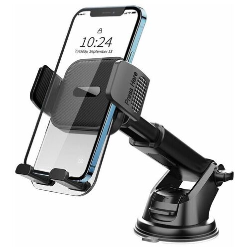 Support Telephone Voiture, 2023 Ameliore [Ventouse Ultra Puissante] Porte Telephone Voiture Tableau De Bord, Rotation 360¡Ã & Operation A Une Main, Attache Voiture Pare-Brise (4-7 Smartphone) Goodnice