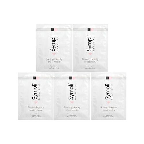 Sympli Beautiful Beauty, Masque Raffermissant En Tissu, 5 Masques, 25 Ml Chacun 
