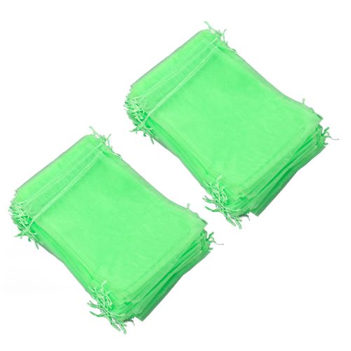 Filet de Protection pour fruits, 100 pièces, sac de barrière en maille réutilisable pour plantes, fleurs, arbres fruitiers, vert 10x1 5cm/3,9x5,9 pouces